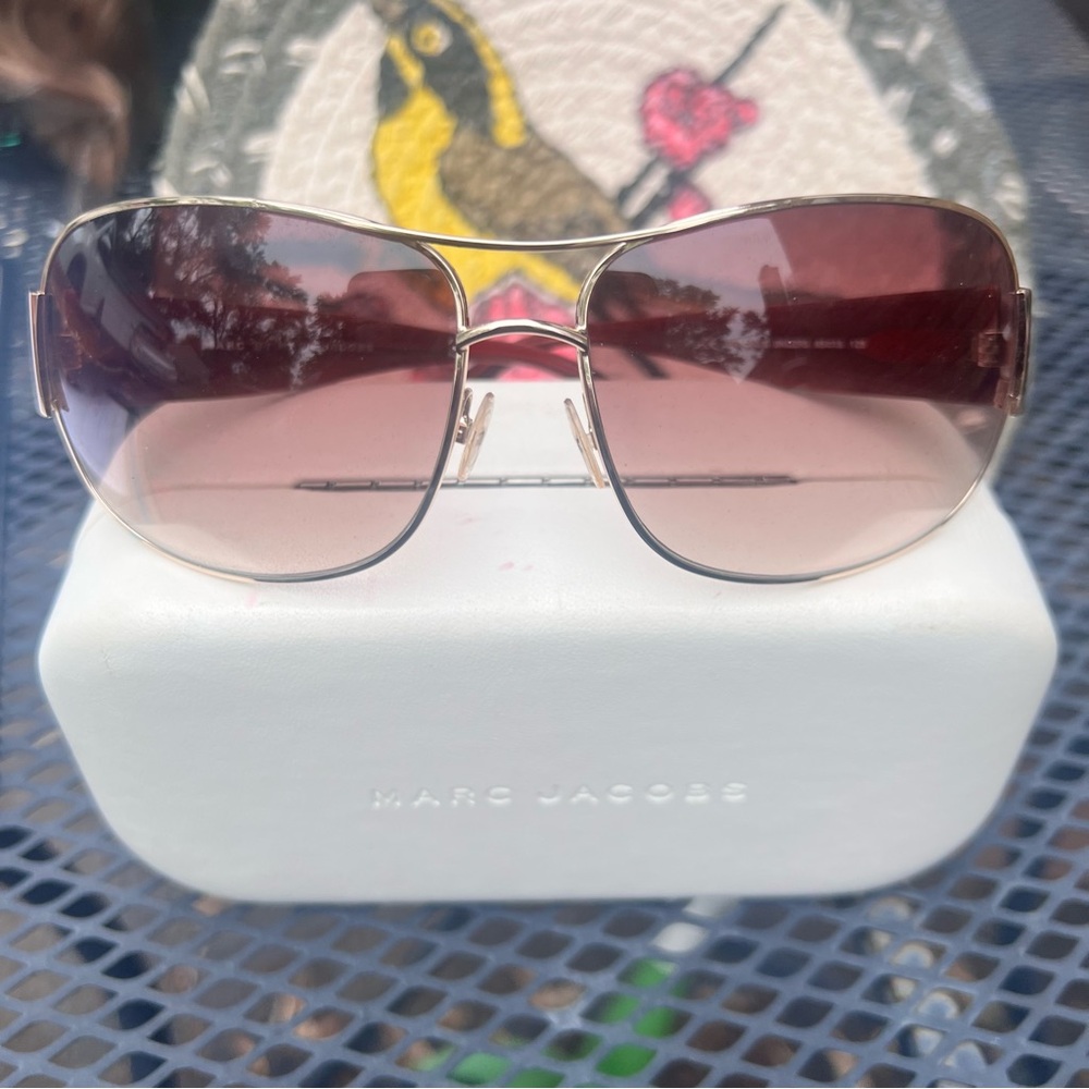 Marc by Marc Jacobs Gold Semi-Rimless Sunglasses